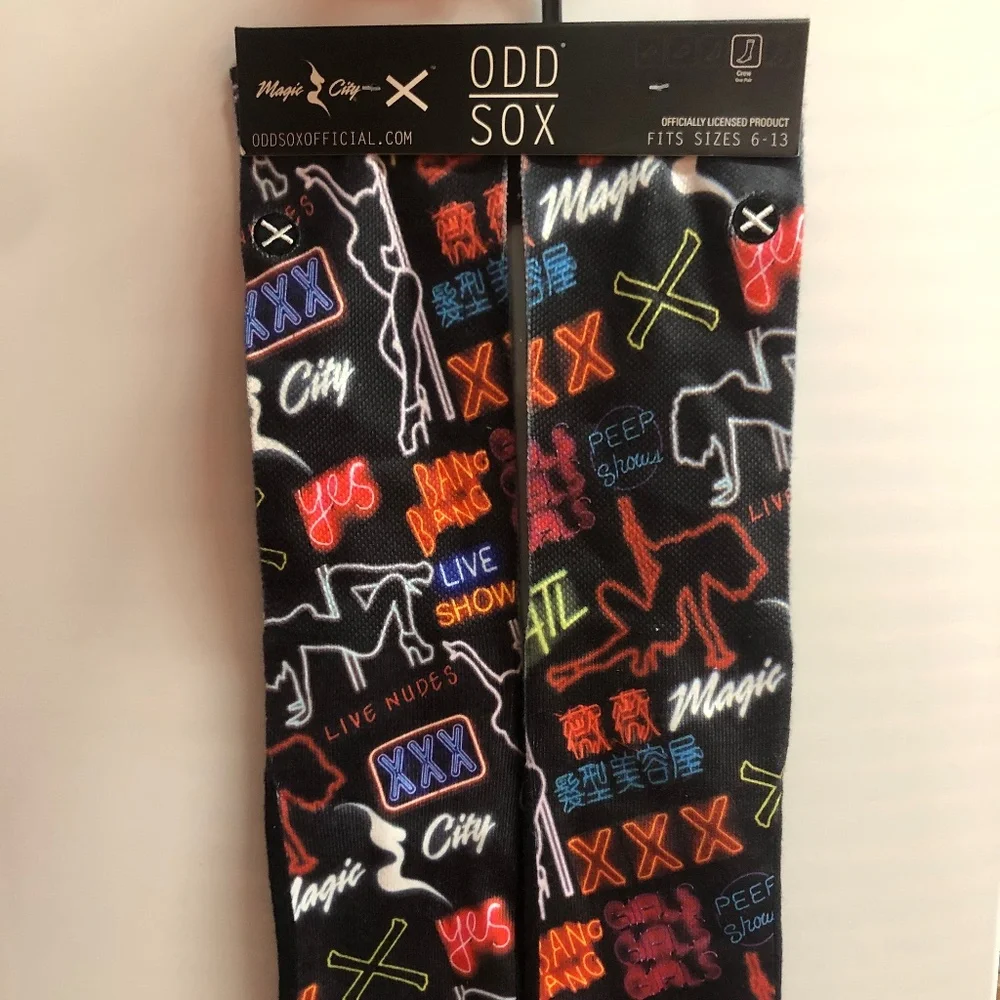 NEW!!! Odd Sox Limited Edition Magic City Neon Socks